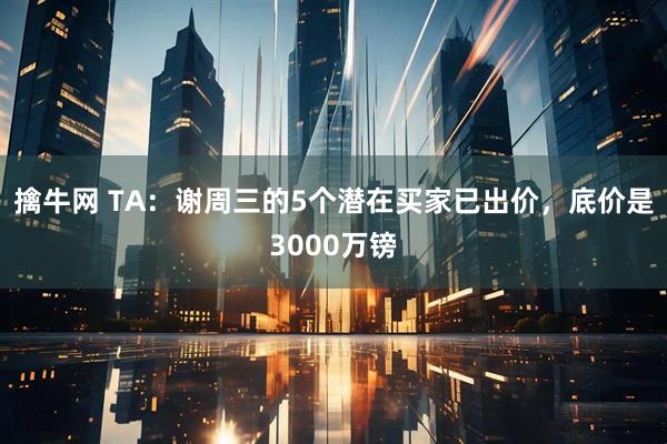 擒牛网 TA：谢周三的5个潜在买家已出价，底价是3000万镑